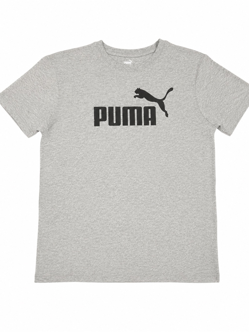 Puma Heather Gray Logo Crew Tee